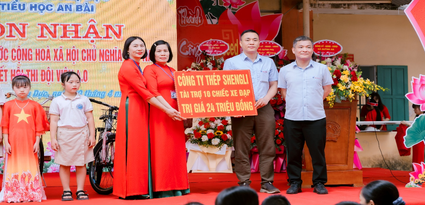 CÔNG TY TNHH THÉP ĐẶC BIỆT SHENGLI VIỆT NAM  VINH DỰ THAM GIA CHƯƠNG TRÌNH ĐÓN NHẬN CỜ THI ĐUA VÀ LAN TỎA TRÁCH NHIỆM XÃ HỘI TẠI ĐỊA PHƯƠNG